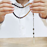 Kararmaz Metal Arnavut Püsküllü Uçlu Kapsül Kesim Süzme Siyah Beyaz Ateş Kehribar Tesbih