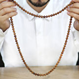 Sistemli İstanbul Kesim Kahverengi 99 Taneli Mango Ağacı Namaz Tesbihi