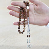 Kararmaz Metal Ayyıldız Püsküllü İstanbul Kesim Deve Kemiği Detaylı Kuka Tesbih