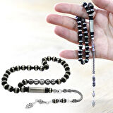 925 Ayar Gümüş Püsküllü Metal Sarmal Silindir Kesim Kişiye Özel İsim Yazılı Kuka Tesbih