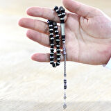 925 Ayar Gümüş Püsküllü Metal Sarmal Silindir Kesim Kişiye Özel İsim Yazılı Kuka Tesbih