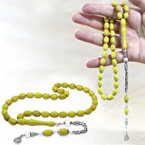 925 Ayar Gümüş Kral Zincir Püsküllü Sülün İmame Beyzi Kesim Nane Yeşili Katalin Tesbih