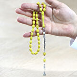 925 Ayar Gümüş Kral Zincir Püsküllü Sülün İmame Beyzi Kesim Nane Yeşili Katalin Tesbih