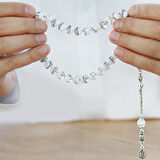 Kararmaz Metal Arnavut Zincir Püsküllü Küre Kesim Sedefli Kişiye Özel Saç Teli İçerir Tesbih