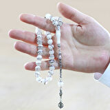 Kararmaz Metal Arnavut Zincir Püsküllü Küre Kesim Sedefli Kişiye Özel Saç Teli İçerir Tesbih