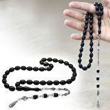 Kararmaz Metal Kral Zincir Püsküllü Özel Kesim Abanoz Ağacı Tesbih