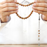 Kararmaz Metal Arnavut Zincir Püsküllü Küre Kesim Açık Kahverengi Cilalı Kuka Tesbih