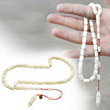 Sistemli Sadullah Usta İşçilikli Kapsül Kesim Koleksiyonluk Beyaz Renk Narçıl Tesbih