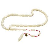 Sistemli Sadullah Usta İşçilikli Kapsül Kesim Koleksiyonluk Beyaz Renk Narçıl Tesbih