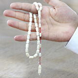 Sistemli Sadullah Usta İşçilikli Kapsül Kesim Koleksiyonluk Beyaz Renk Narçıl Tesbih