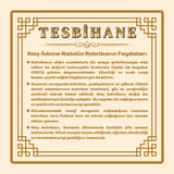 Ateş Kehribar Tesbih - Sistemli - Mini Boy - Turkuaz Beyaz - Kapsül Kesim