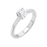 Starlight Diamond Pırlanta Montür "U" Tasarım 925 Ayar Gümüş Bayan Tektaş Yüzük