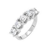 Starlight Diamond Pırlanta Montür "U" Tasarım 925 Ayar Gümüş Bayan Beştaş Yüzük