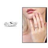 Helezon Tasarım Silver Renk Free Size 925 Ayar Gümüş Kadın Yüzük