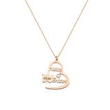 Kişiye Özel İsim/Tarih Yazılı Rose Renk 925 Ayar Gümüş Kelebek-Kalp Kolye