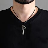 Otantik Anahtar Tasarım Ayarlanabilir İp Zincirli Pirinç Erkek Kolye