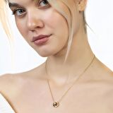 Üçlü Halka Tasarım Gold Renk Çelik Kadın Kolye