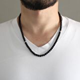 Hem Bileklik - Hem Kolye - Hem Tesbih 99lu Oniks Doğaltaş Aksesuar