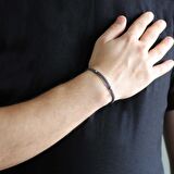 El İşçiliği Çift Sıralı Tasarım 1000 Ayar Gümüş Kazaz Bileklik