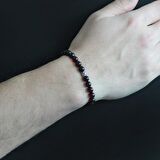 Küre Kesim Kırmızı Doğal Damla Kehribar Bileklik