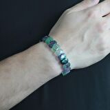 Çok Renkli Akik Doğaltaş Rolex Erkek Bileklik