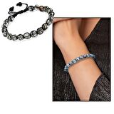 Makrome Örgülü Kişiye Özel Saç Teli İçerir Kadın Bileklik