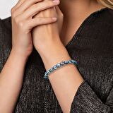 Makrome Örgülü Kişiye Özel Saç Teli İçerir Kadın Bileklik