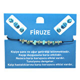 Makrome Örgülü Basic Model Firuze Doğaltaş Kadın Bileklik