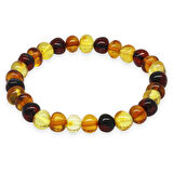 Süzme Multicolor Renk Natural Form Doğal Damla Kehribar Kadın Bileklik