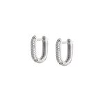 Starlight Diamond Zirkon Taşlı "U" Tasarım 925 Ayar Gümüş Küpe