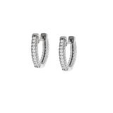 Starlight Diamond Zirkon Taşlı Mikro Halka Tasarım 925 Ayar Gümüş Küpe