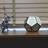 Dört Mevsim Renklendirmeli Üç Boyutlu Masaüstü 2025 Ahşap Takvim