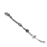 Zülfikar Temalı Foxtail Zincirli Tek Kamçılı Kararmaz Metal Püskül