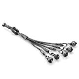 Eskitme Renk 5li 1000 Ayar Gümüş Kazaz Püskül