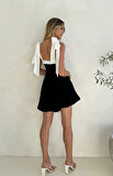 Rose's Boutiqe All About Women Kadın Double Kumaş Askılı Omuzda Fiyonk Detaylı Mini Elbise
