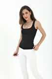 Rose's Boutiqe All About Women Kare Yaka Kolsuz Atlet - Siyah