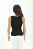 Rose's Boutiqe All About Women Kare Yaka Kolsuz Atlet - Siyah