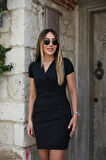 Rose's Boutiqe All About Women Kadın Kısa Kollu Kruvaze Yaka Belden Büzgülü Ithal Krep Elbise