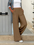 Rose's Boutiqe All About Women Kadın Beli Lastikli Cepli Palazzo Aerobin Pantolon
