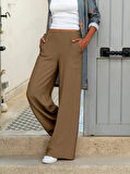 Rose's Boutiqe All About Women Kadın Beli Lastikli Cepli Palazzo Aerobin Pantolon