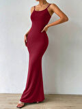 Rose's Boutiqe All About Women Kadın Kolsuz Askılı Bodycon Uzun Viskon Elbise