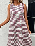 Rose's Boutiqe All About Women Kadın Bisiklet Yaka Desenli Sandy Midi Elbise
