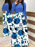 Rose's Boutiqe All About Women Kadın Uzun Kollu Desenli Elbise