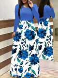 Rose's Boutiqe All About Women Kadın Uzun Kollu Desenli Elbise