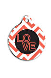 Zikzaklı Love Kedi Köpek Künyesi Large 3,8 cm