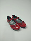 Kız çocuk ortopedik kırmızı rugan bantlı babet ayakkabı