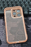 iPhone 14 Pro Uyumlu Pembe Kenarlı Renkli Yarı Şeffaf Kapak Kılıf Kamera Lens Korumalı
