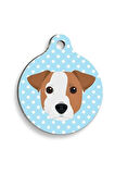 Irklara Özel Seri Puantiyeli Jack Russel Yuvarlak Köpek Künyesi Small: 2,5 cm.