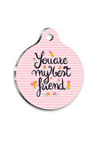 Pembe Best Friend Kedi Köpek Künyesi Large 3,8 cm