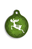 Christmas Serisi Deer Yuvarlak Kedi ve Köpek Künyesi Large: 3,8 cm.